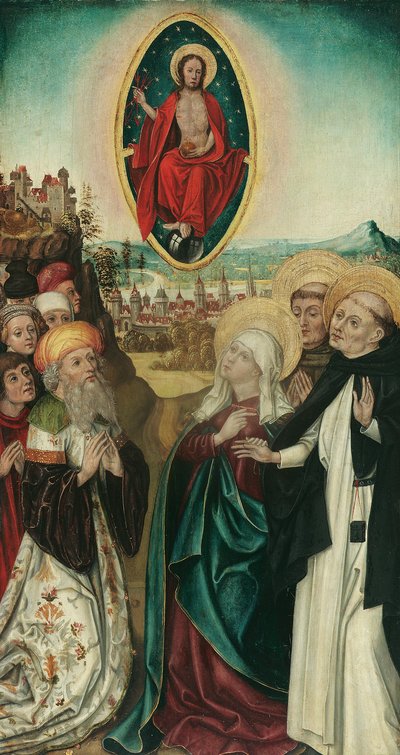 Visione di San Domenico di Cristo con le tre lance da Wiener Maler (Umkreis Meister des Schottenaltars)