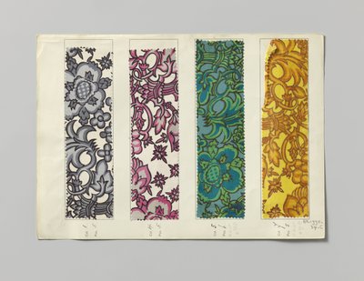 Campione di seta stampata, disegno Aussee da Wiener Werkstätte