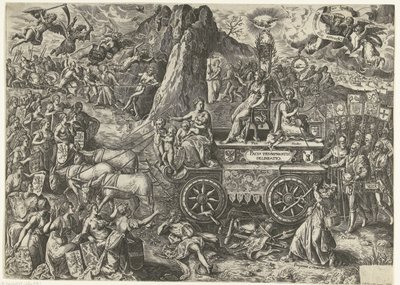Il carro trionfale della pace, 1577 da Wierix