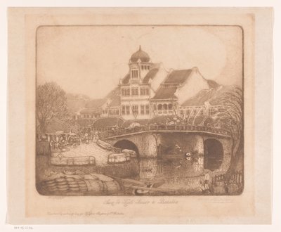Alla Kali Besar a Batavia da Wijnand Otto Jan Nieuwenkamp (signed by artist)