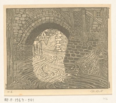 Ponte a Mechelen da Wijnand Otto Jan Nieuwenkamp (signed by artist)