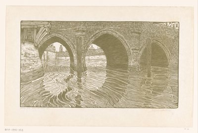Ponte a Mechelen da Wijnand Otto Jan Nieuwenkamp (signed by artist)