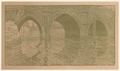 Ponte a Mechelen da Wijnand Otto Jan Nieuwenkamp (signed by artist)