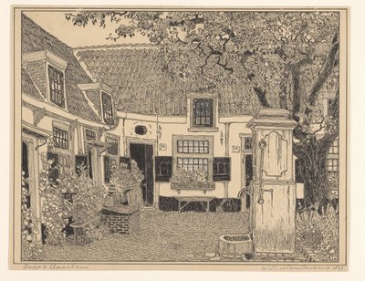 Hofje van Loo a Haarlem da Wijnand Otto Jan Nieuwenkamp (signed by artist)