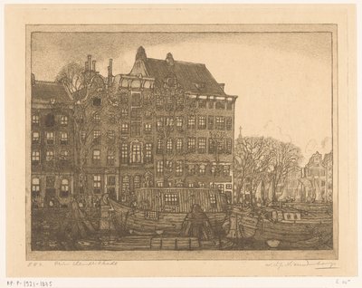 Case sul Prins Hendrikkade ad Amsterdam da Wijnand Otto Jan Nieuwenkamp (signed by artist)