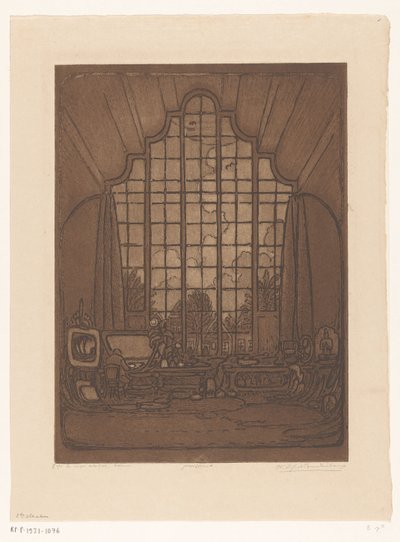Interno dello studio di Wijnand Otto Jan Nieuwenkamp a Het Marken in Edam Nel mio studio, Edam da Wijnand Otto Jan Nieuwenkamp (signed by artist)