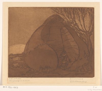 Uomo e donna spiati dalla Morte da Wijnand Otto Jan Nieuwenkamp (signed by artist)