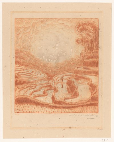 Campi di riso a Bali da Wijnand Otto Jan Nieuwenkamp (signed by artist)