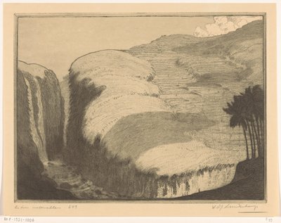 Due cascate a Gianyar a Bali da Wijnand Otto Jan Nieuwenkamp (signed by artist)