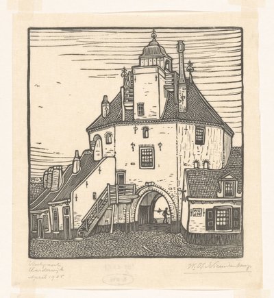 Vispoort a Harderwijk da Wijnand Otto Jan Nieuwenkamp (signed by artist)