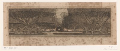 Alberi di waringin nel giardino del palazzo del sultano a Yogyakarta da Wijnand Otto Jan Nieuwenkamp (signed by artist)