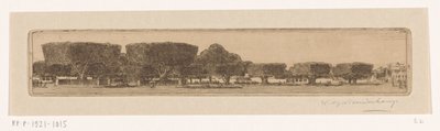 Plein te Jogjakarta da Wijnand Otto Jan Nieuwenkamp (signed by artist)