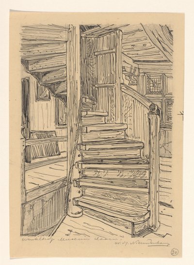 Wenteltrap nel Museo Westfries a Hoorn da Wijnand Otto Jan Nieuwenkamp (signed by artist)