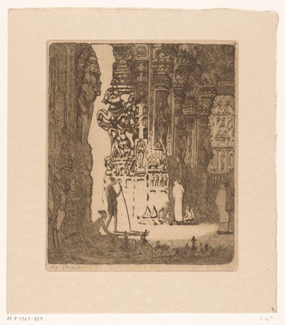 Colonne scolpite in un bazar a Madurai da Wijnand Otto Jan Nieuwenkamp