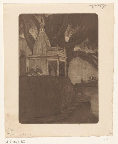 Tempio a Benares di sera da Wijnand Otto Jan Nieuwenkamp