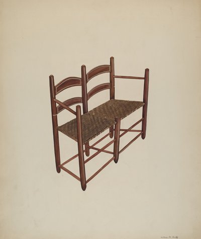 Sedia da carro di buoi, c. 1939 da Wilbur M Rice