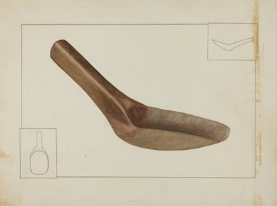 Cucchiaio di Legno Quadrato da Wilbur M Rice