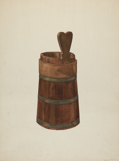 Tazza di legno, c. 1941 da Wilbur M Rice