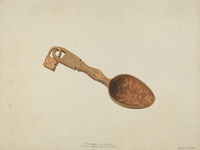 Cucchiaio di legno, c. 1937 da Wilbur M Rice