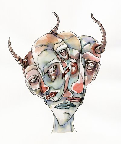 Volti surreali multipli da Wildemar Doomgriever