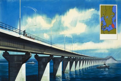 Ponte sul Kalmar Sound da Wilf (20th century) Hardy