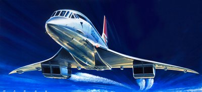Concorde (gouache su carta) da Wilf (20th century) Hardy