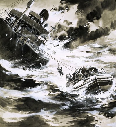 Salvataggio in mare da Wilf (20th century) Hardy