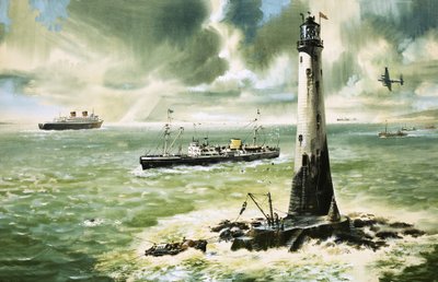 Il faro di Wolf Rock a Land