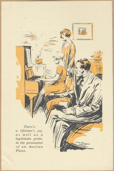 Pianole della Aeolian Company, 1920s da Wilfred Fryer, Curtis Advertising Agency