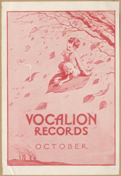Bollettino dei dischi Vocalion, anni 1920 da Wilfred Fryer, Curtis Advertising Agency