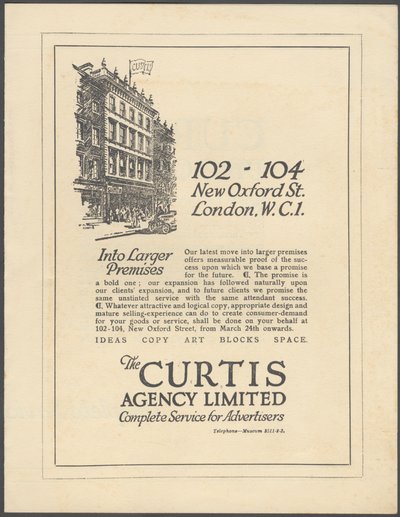 Agenzia pubblicitaria Curtis da Wilfred Fryer