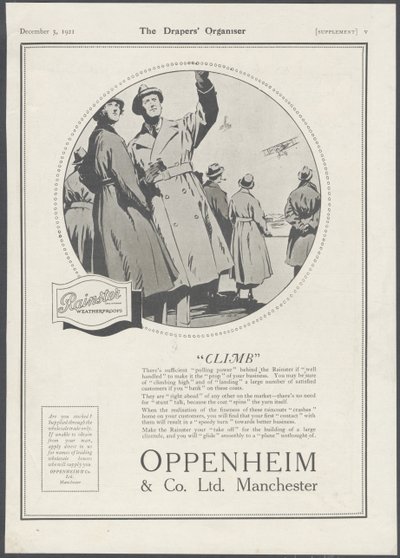 Oppenheim & Co Abbigliamento maschile, 1929 da Wilfred Fryer