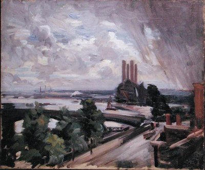 Ponte di Battersea da Cheyne Walk, Chelsea da Wilfred Gabriel de Glehn