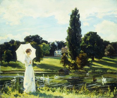 Lynne Fontanne sul Tamigi da Wilfred Gabriel de Glehn