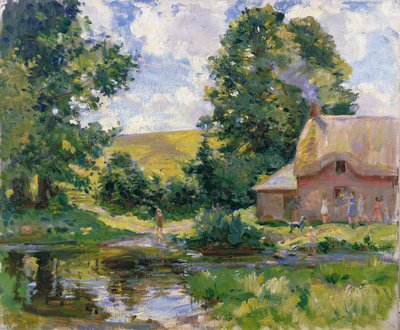 Stratford Tony: il guado sul fiume Ebble da Wilfred Gabriel de Glehn