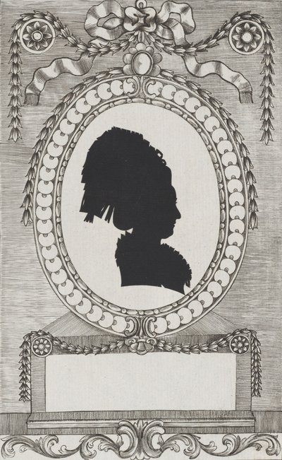 Silhouette di Gräfin Enzenberg, Stiftsfräulein da Wilhelm Ackermann