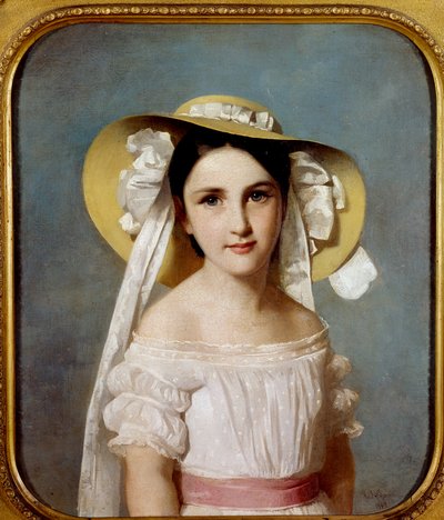 Ritratto di Miss Emily Leo. Ritratto di una giovane ragazza da Wilhelm Auguste Rudolf Lehmann