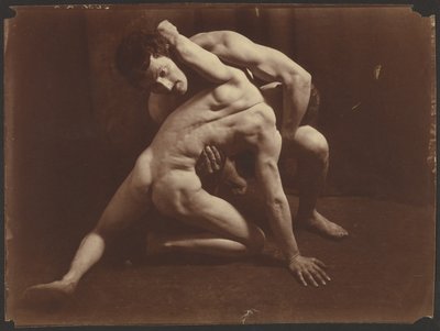 Lottatori, c.1885-1905 da Wilhelm Baron von Gloeden