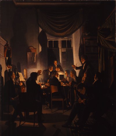Una festa fumante da Wilhelm Bendz