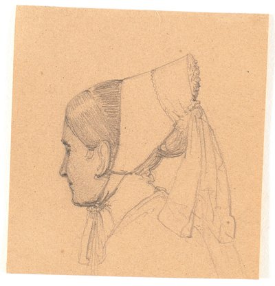 Testa di una giovane donna. Profilo a sinistra da Wilhelm Bendz