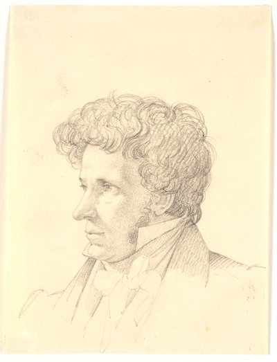 Ritratto maschile. Profilo a sinistra da Wilhelm Bendz