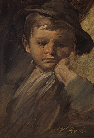 Ritratto di un ragazzo con grande cappello da Wilhelm Busch
