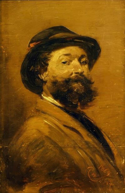 Autoritratto in grigio-marrone da Wilhelm Busch