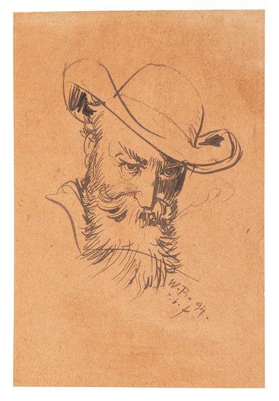 Autoritratto con cappello da Wilhelm Busch