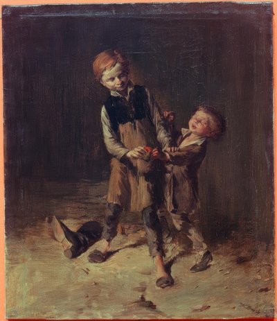 W. Busch, Due ragazzi calzolai che litigano.. da Wilhelm Busch