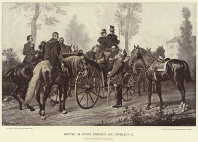 Incontro tra il Principe Bismarck e Napoleone III da Wilhelm Camphausen