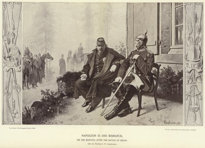 Napoleone III e Bismarck la mattina dopo la battaglia di Sedan da Wilhelm Camphausen