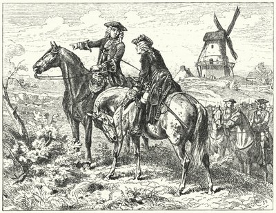 Il duca di Marlborough e il principe Eugenio di Savoia alla battaglia di Malplaquet da Wilhelm Camphausen