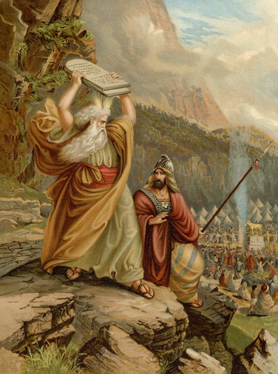 Mosè distrugge le Tavole della Legge da Wilhelm Ebbinghaus