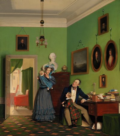 La famiglia Waagepetersen da Wilhelm Ferdinand Bendz